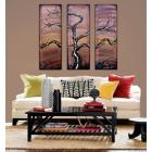 Image of 3 Chocolate Art Modern Abstract Paintings Chocolate Infinity Tree