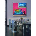 Image of Surf and Smile POP ART Painting 30x30 ORIGINAL ART