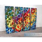 Image of  4 Panel Splashy Rainbow Custom ART FREE SHIPPING