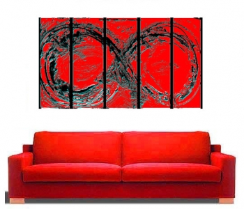 Image of 5 Panel RED INFINITY AS Featured on VH1 FREE SHIPPING