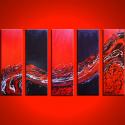 Image of 5 Ruby Sunset Art Paintings with 2018  Style