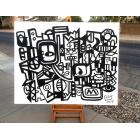 Image of ORIGINAL Black and White 48x60 Painting