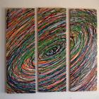 Image of Sale - 3 Piece Beachy Art  Green Blue Indiglo Vertigo 